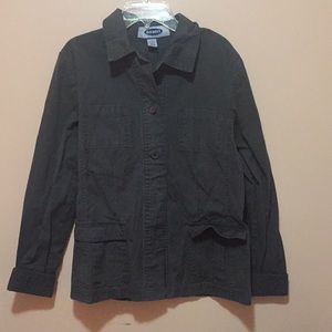 3/$9 Green old navy button up jacket